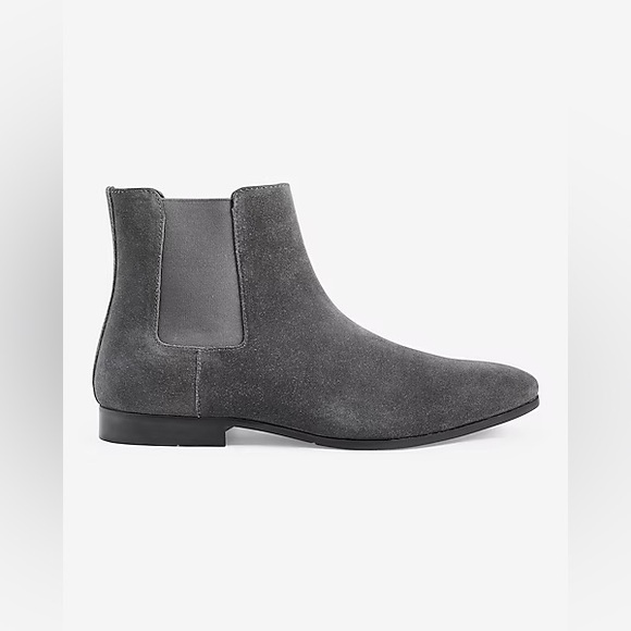EXPRESS Gray Genuine Suede Chelsea Boots main image 11